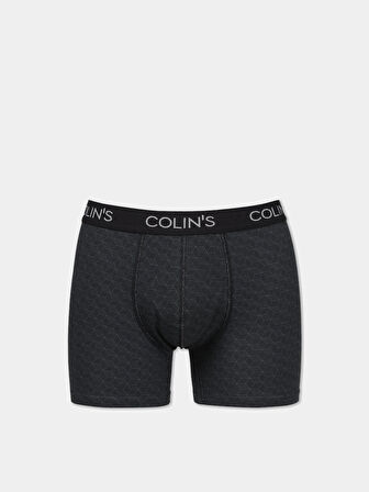 Modern Fit Baskılı Erkek Gri Boxer