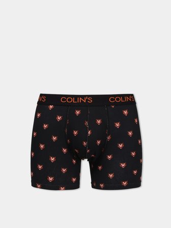 Modern Fit Baskılı Erkek Siyah Boxer