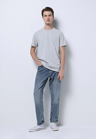 Loose Tapered Fit   Erkek İndigo Jean Pantolon