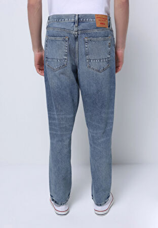 Loose Tapered Fit   Erkek İndigo Jean Pantolon