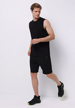 Regular Fit   Erkek Siyah Atlet