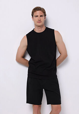 Regular Fit   Erkek Siyah Atlet