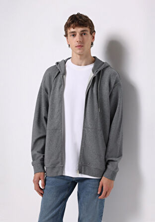 Oversize Fit   Erkek Antrasit Sweatshirt