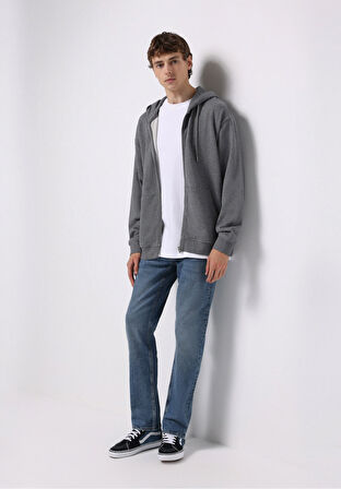 Oversize Fit   Erkek Antrasit Sweatshirt