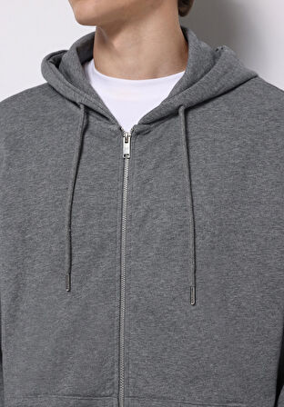 Oversize Fit   Erkek Antrasit Sweatshirt