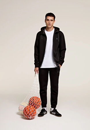 Regular Fit   Erkek Siyah Sweatshirt