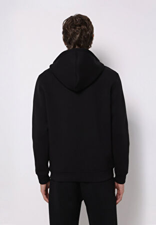 Regular Fit   Erkek Siyah Sweatshirt