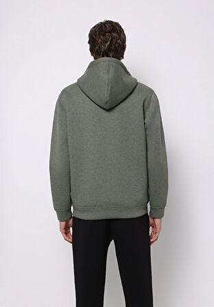 Regular Fit   Erkek Yeşil Sweatshirt