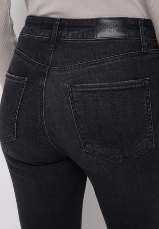 Regular Fit   Kadın Siyah Jean Pantolon