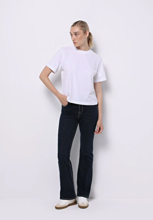Regular Fit   Kadın İndigo Jean Pantolon