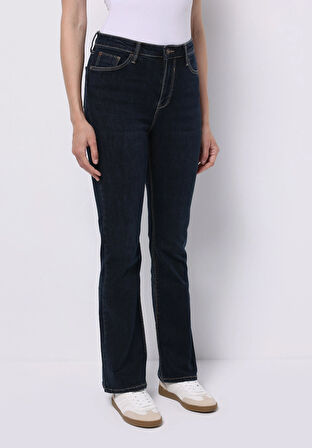 Regular Fit   Kadın İndigo Jean Pantolon
