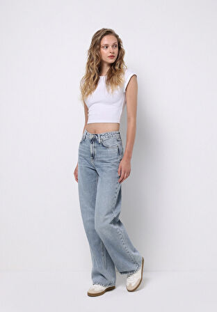 Regular Fit   Kadın İndigo Jean Pantolon