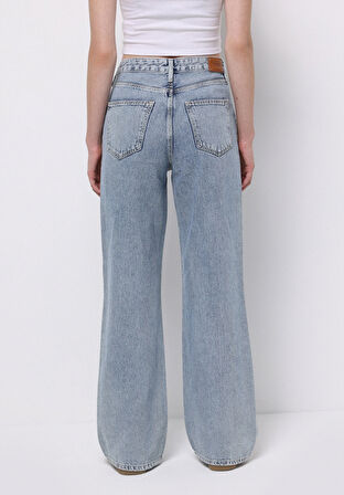 Regular Fit   Kadın İndigo Jean Pantolon