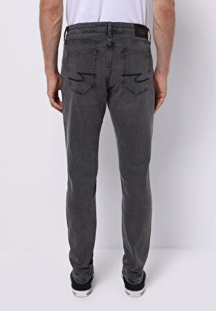 Slim Fit Düşük Bel Dar Paça Erkek Siyah Jean Pantolon