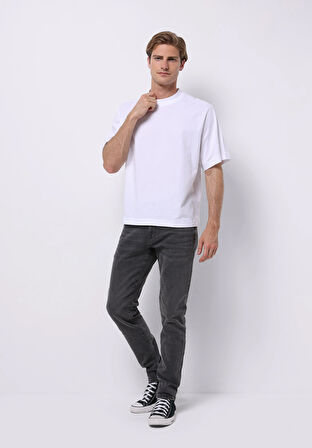 Slim Fit Düşük Bel Dar Paça Erkek Siyah Jean Pantolon