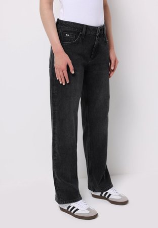 Straight Fit   Kadın Siyah Jean Pantolon