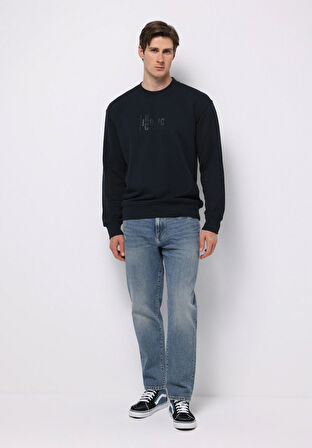 Comfort Fit   Erkek Lacivert Sweatshirt