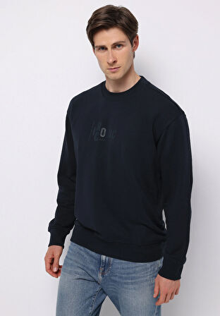 Comfort Fit   Erkek Lacivert Sweatshirt