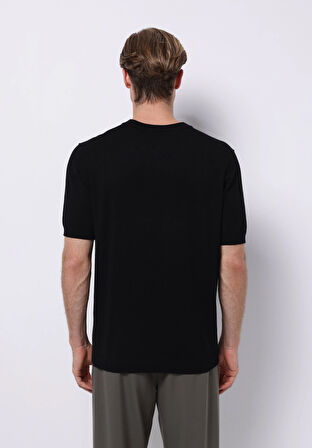 Regular Fit   Erkek Siyah  Kazak