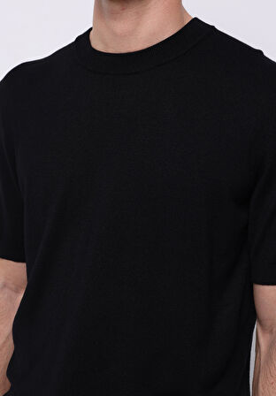 Regular Fit   Erkek Siyah  Kazak