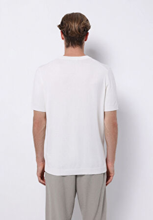 Regular Fit   Erkek Beyaz  Kazak