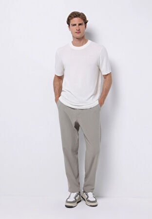 Regular Fit   Erkek Beyaz  Kazak