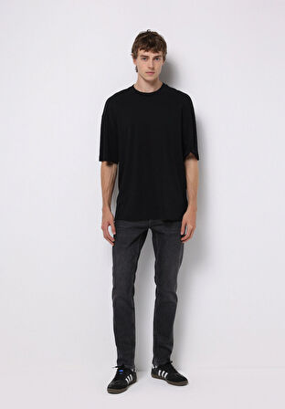 Straight Fit   Erkek Siyah Jean Pantolon