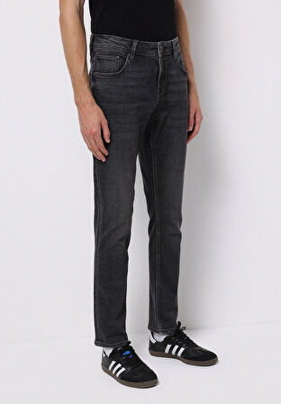 Straight Fit   Erkek Siyah Jean Pantolon