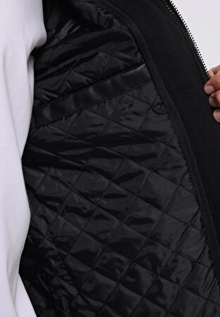 Slim Fit     Erkek Siyah Mont Pu