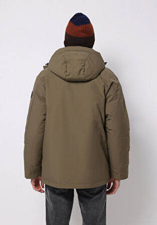 Regular Fit     Erkek Yeşil Mont