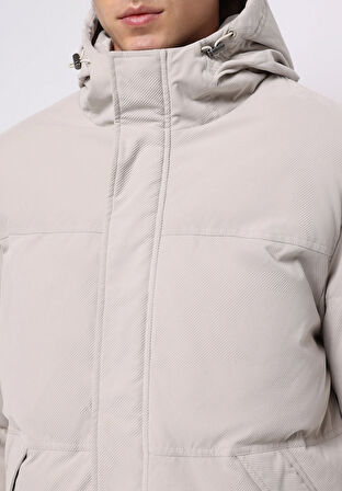 Regular Fit     Erkek Ekru Mont