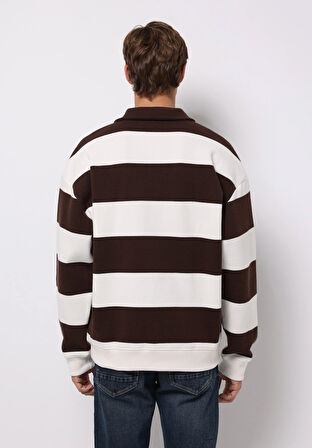 Comfort Fit   Erkek Kahverengi Sweatshirt