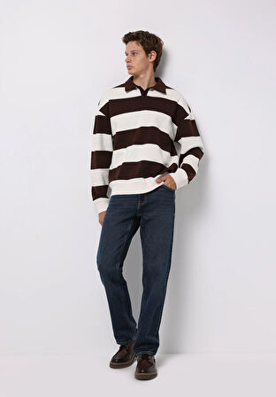 Comfort Fit   Erkek Kahverengi Sweatshirt