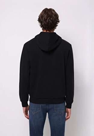 Regular Fit   Erkek Siyah Sweatshirt