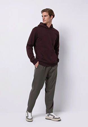 Regular Fit   Erkek Bordo Sweatshirt
