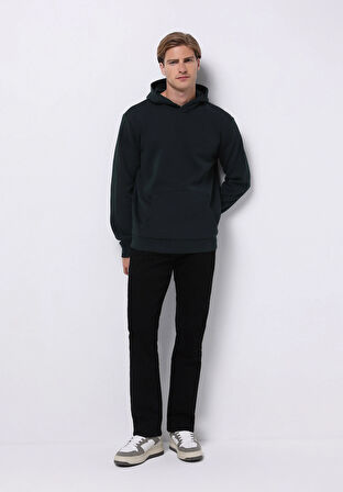 Regular Fit   Erkek Yeşil Sweatshirt