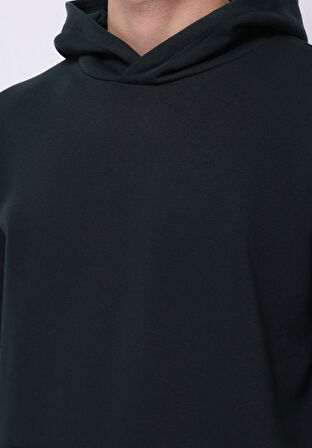 Regular Fit   Erkek Yeşil Sweatshirt