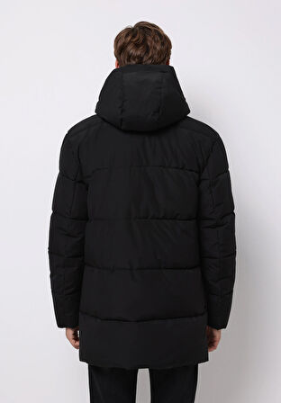 Regular Fit     Erkek Siyah Kaban