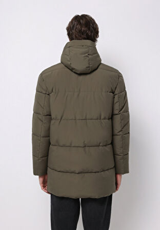 Regular Fit     Erkek Yeşil Kaban