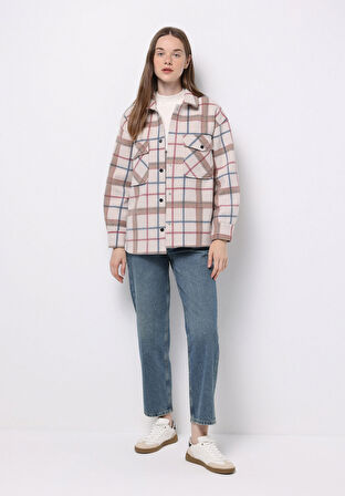 Regular Fit   Kadın Beyaz  Gömlek