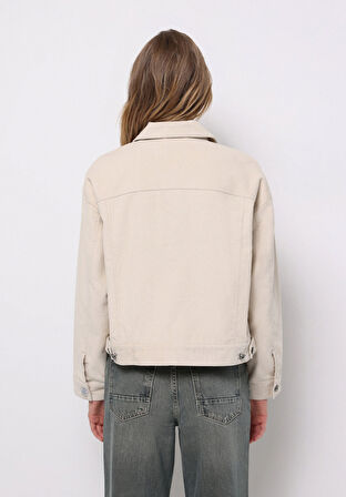 Regular Fit    Kadın Ekru Ceket