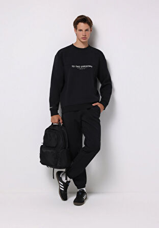 Comfort Fit   Erkek Siyah Sweatshirt