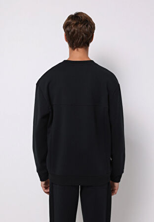 Comfort Fit   Erkek Siyah Sweatshirt