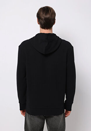 Comfort Fit   Erkek Siyah Sweatshirt