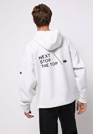 Oversize Fit   Erkek Beyaz Sweatshirt