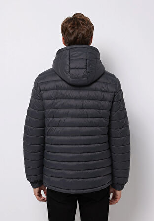 Slim Fit     Erkek Antrasit Mont