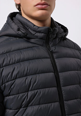 Slim Fit     Erkek Antrasit Mont