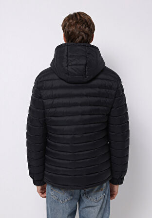 Slim Fit     Erkek Siyah Mont