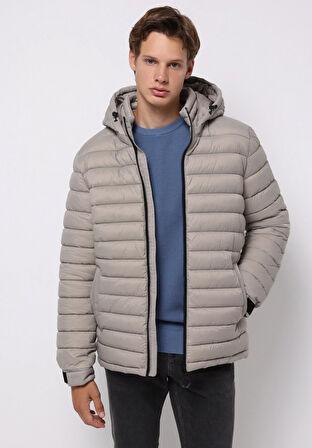 Slim Fit     Erkek Bej Mont