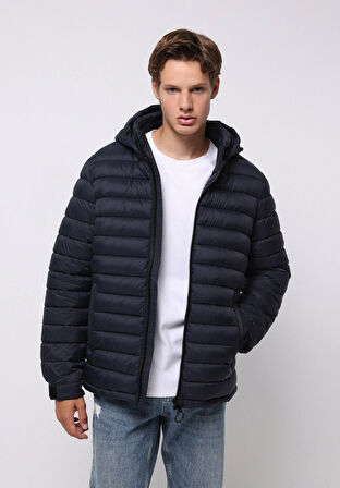 Slim Fit     Erkek Lacivert Mont